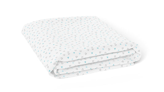 Blue Triangles Crib Sheets 1 Pcs