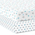 Blue Hearts and Bows Crib Sheets 2 Pcs