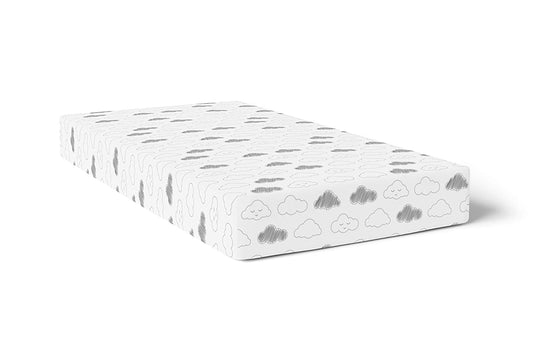 Grey Clouds Crib Sheets 1 Pcs