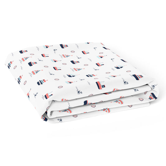 Yacht and Yacht Blotch Crib Sheets 2 Pcs