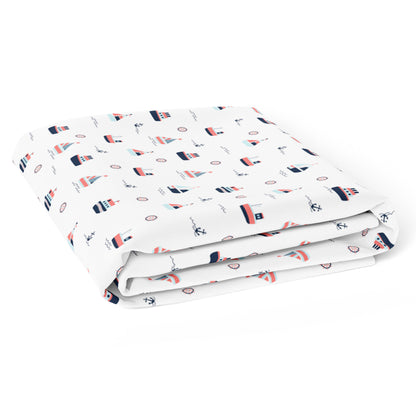Yacht and Yacht Blotch Crib Sheets 2 Pcs