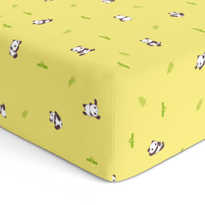 Yellow Panda Crib Sheets 1 Pcs
