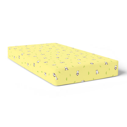 Yellow Panda Crib Sheets 1 Pcs