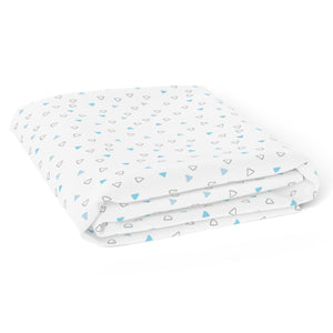 Blue Triangles Crib Sheets 1 Pcs