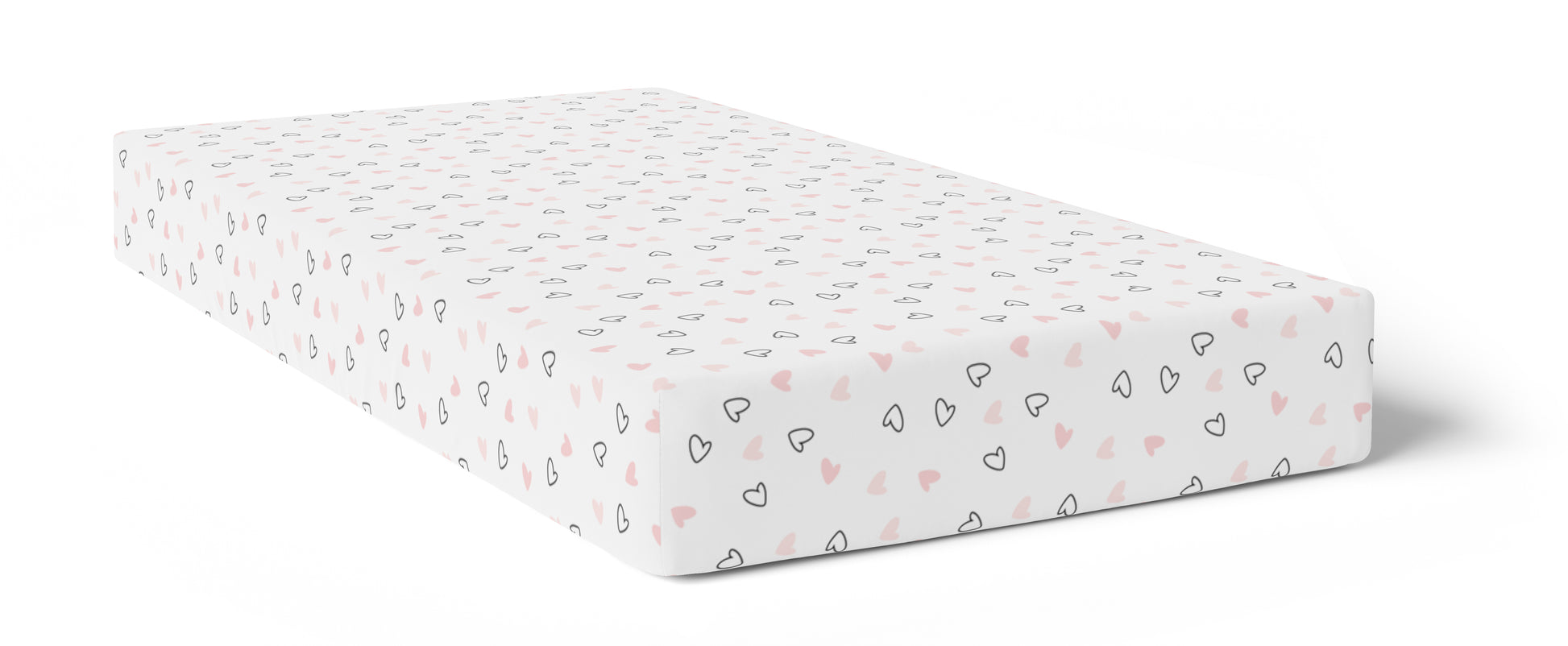 Pink Hearts Crib Sheets 1 Pcs