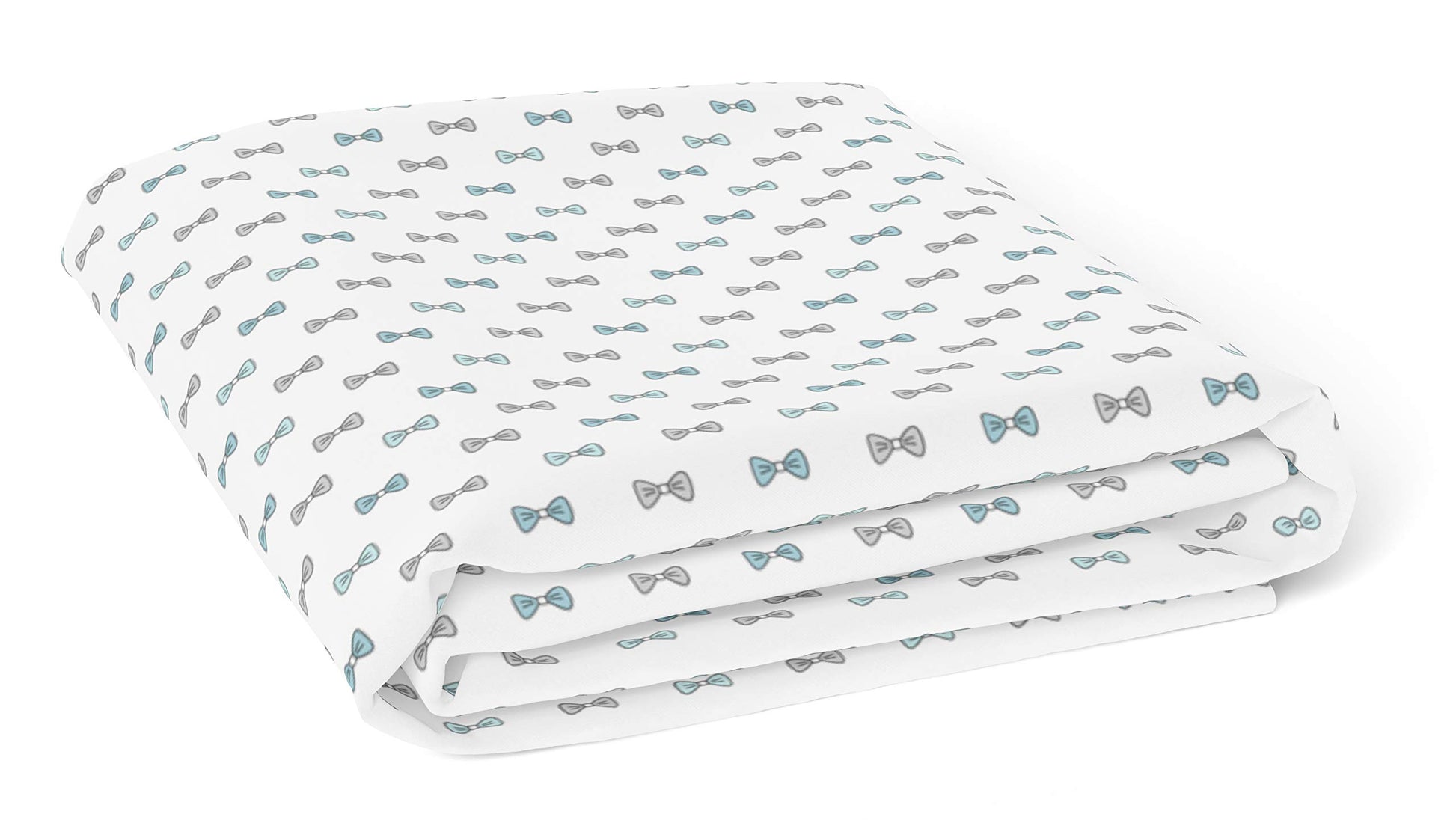 Blue Hearts and Bows Crib Sheets 2 Pcs