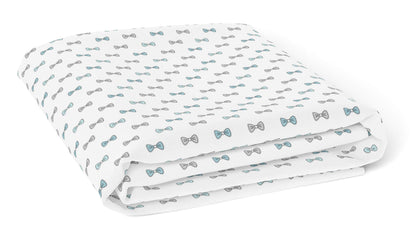 Blue Hearts and Bows Crib Sheets 2 Pcs