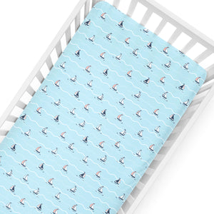 Yacht and Yacht Blotch Crib Sheets 2 Pcs