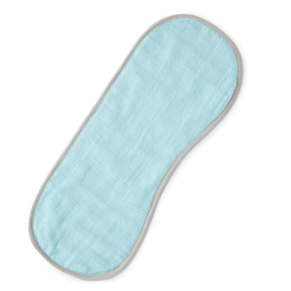 Blue Whale And Solid Blue Embroidery Feeding Bibs And Burp 2 Pcs
