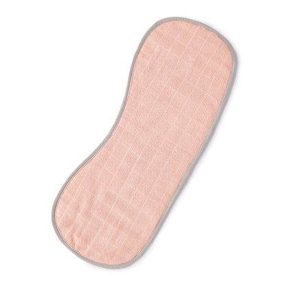 Pink Whale And Solid Pink Embroidery Feeding Bibs And Burp 2 Pcs