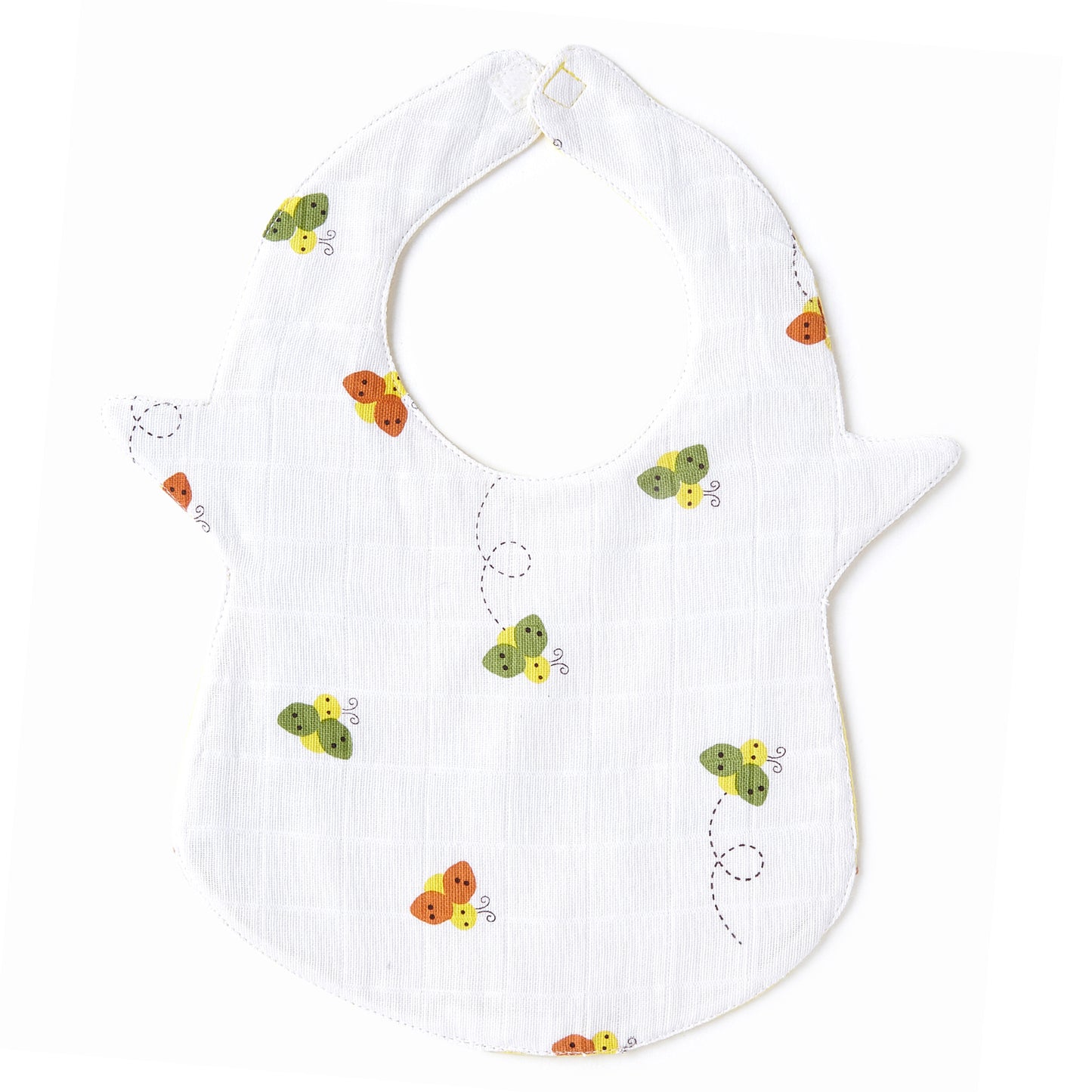 Giraffe And Sunflower Embroidery Feeding Bibs And Burp 2 Pcs