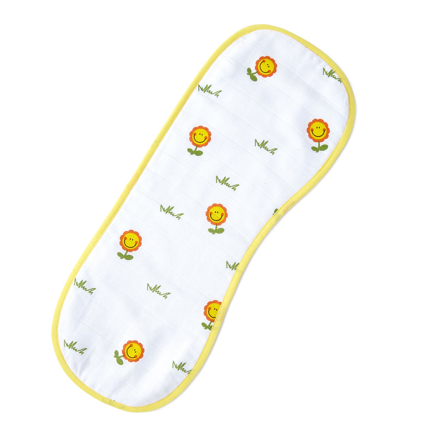 Giraffe And Sunflower Embroidery Feeding Bibs And Burp 2 Pcs