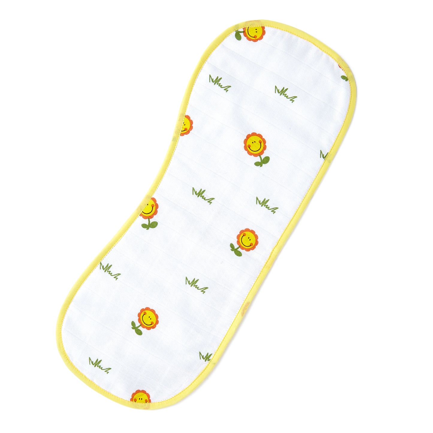 Giraffe And Sunflower Embroidery Feeding Bibs And Burp 2 Pcs