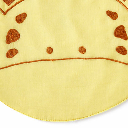 Giraffe And Sunflower Embroidery Feeding Bibs And Burp 2 Pcs