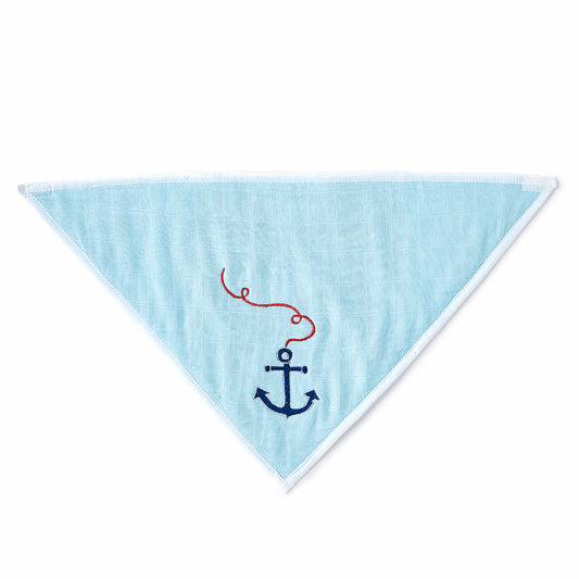 Anchor Embroidery Feeding Bibs And Burp 2 Pcs