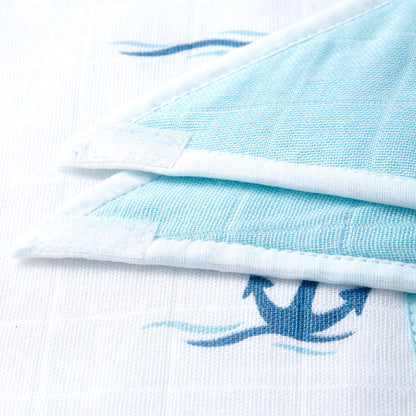 Anchor Embroidery Feeding Bibs And Burp 2 Pcs