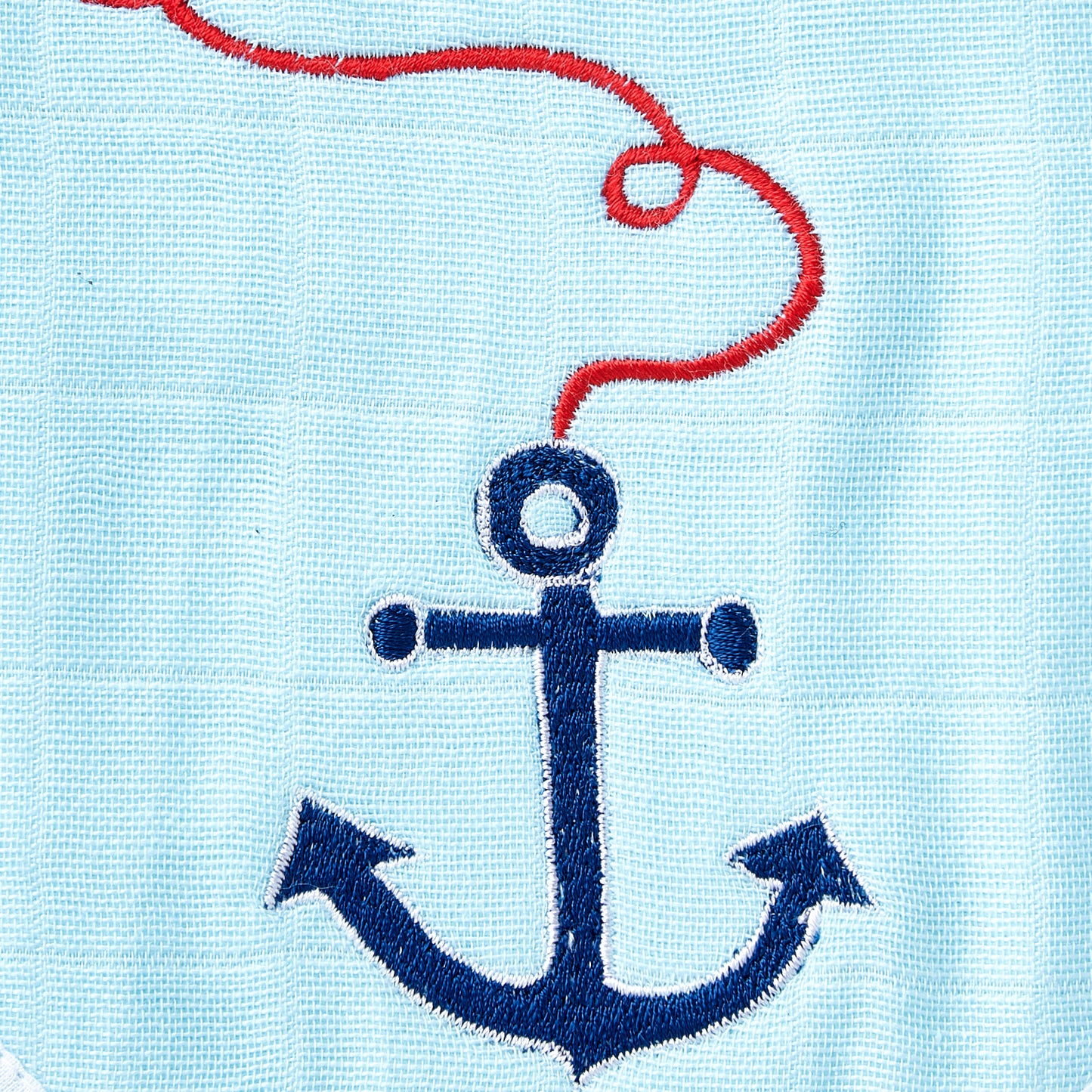 Anchor Embroidery Feeding Bibs And Burp 2 Pcs