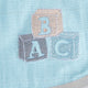 Blue Alphabets Embroidery Feeding Bibs And Burp 2 Pcs