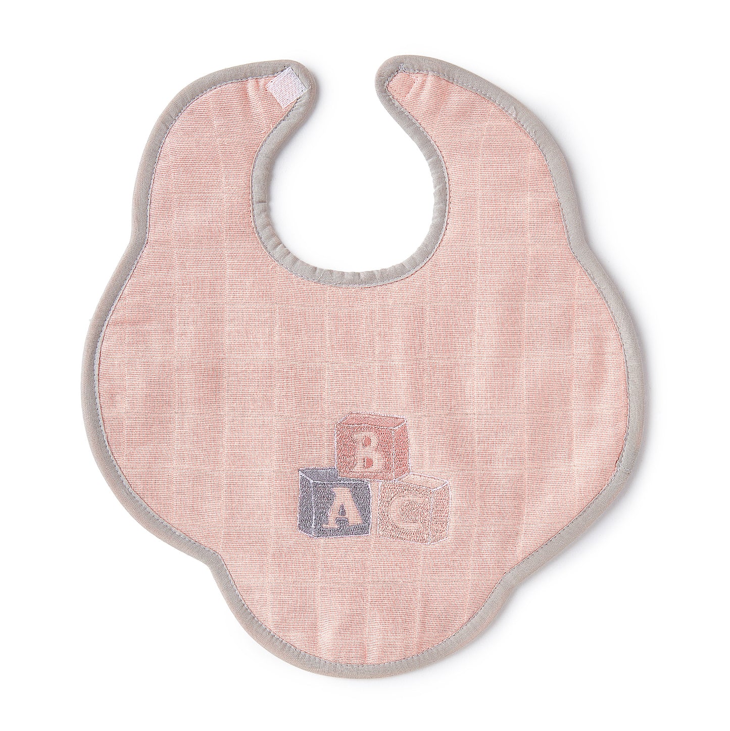 Pink Alphabets Embroidery Feeding Bibs And Burp 2 Pcs