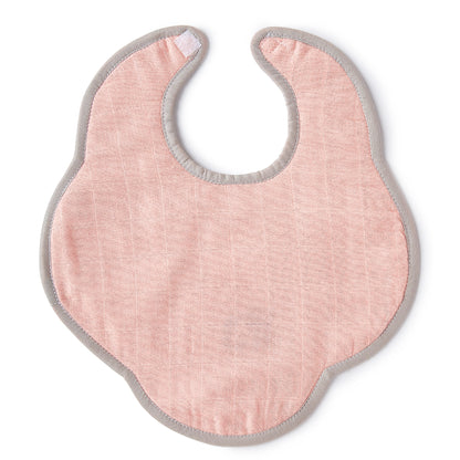 Pink Alphabets Embroidery Feeding Bibs And Burp 2 Pcs