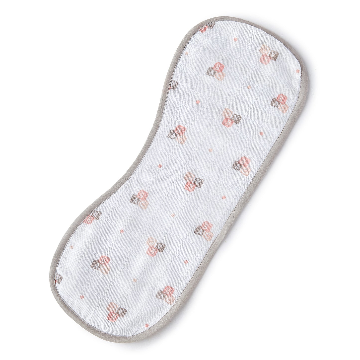 Pink Alphabets Embroidery Feeding Bibs And Burp 2 Pcs
