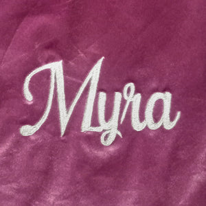 Velvet Santa Gift Bag with Personalization