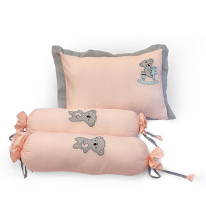 Pink Koala Bolster  Pillow Set 1 Pcs