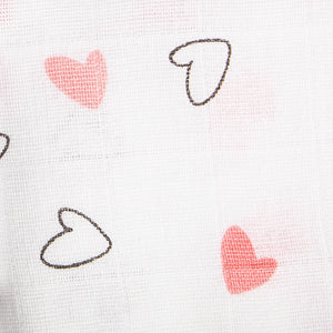 Pink Hearts Swaddles 1 Pcs