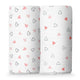 Pink Hearts & Triangles Swaddles 2 Pcs
