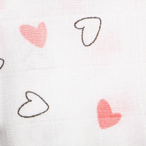 Pink Hearts & Triangles Swaddles 2 Pcs