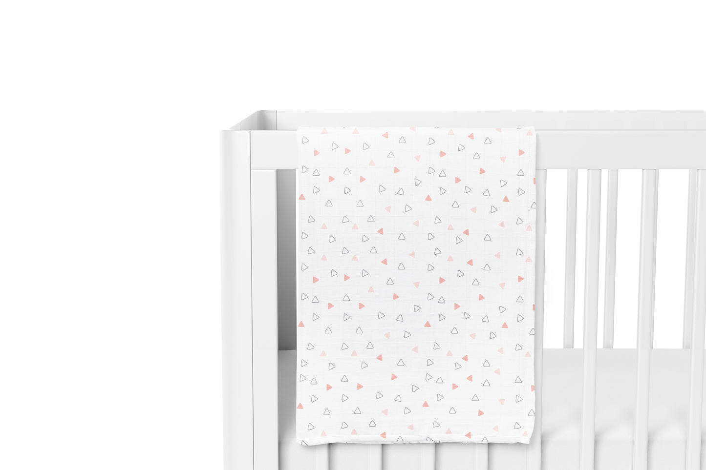 Pink Hearts & Triangles Swaddles 2 Pcs