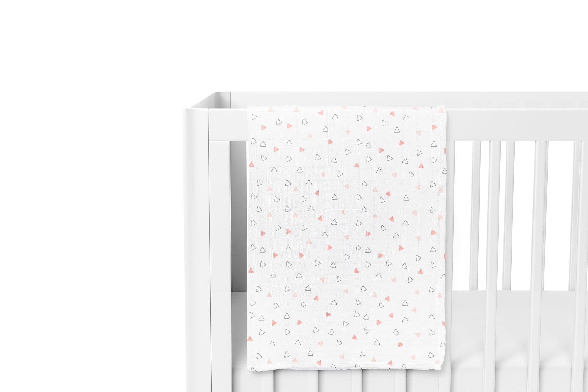 Pink Hearts & Triangles Swaddles 2 Pcs