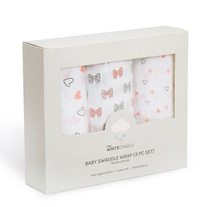 Pink 3 design Swaddles 3 Pcs
