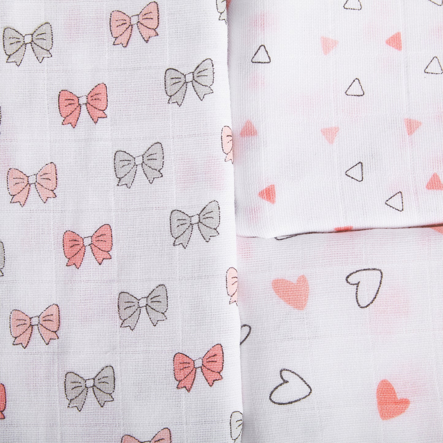 Pink 3 design Swaddles 3 Pcs