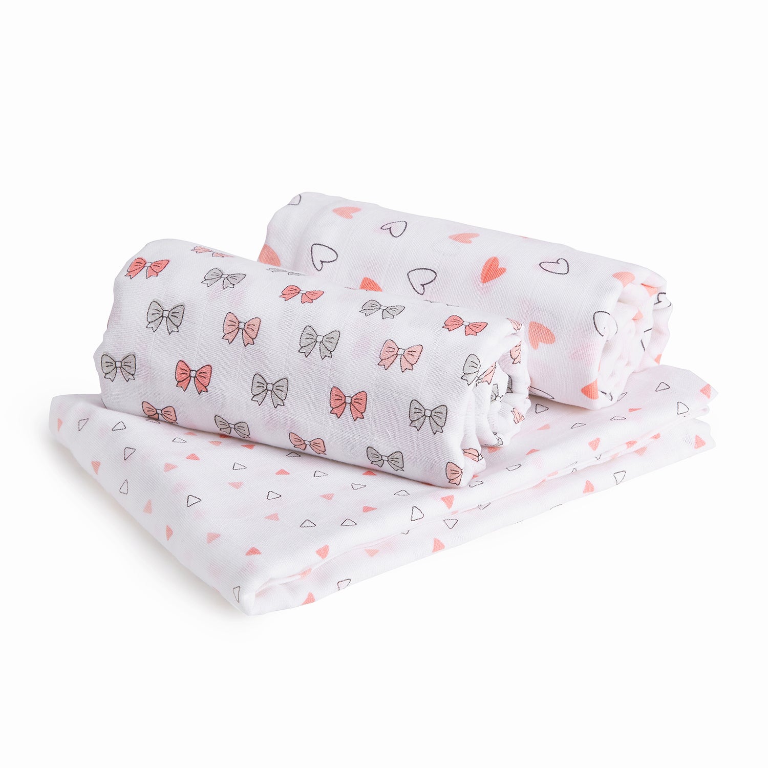 Pink 3 design Swaddles 3 Pcs