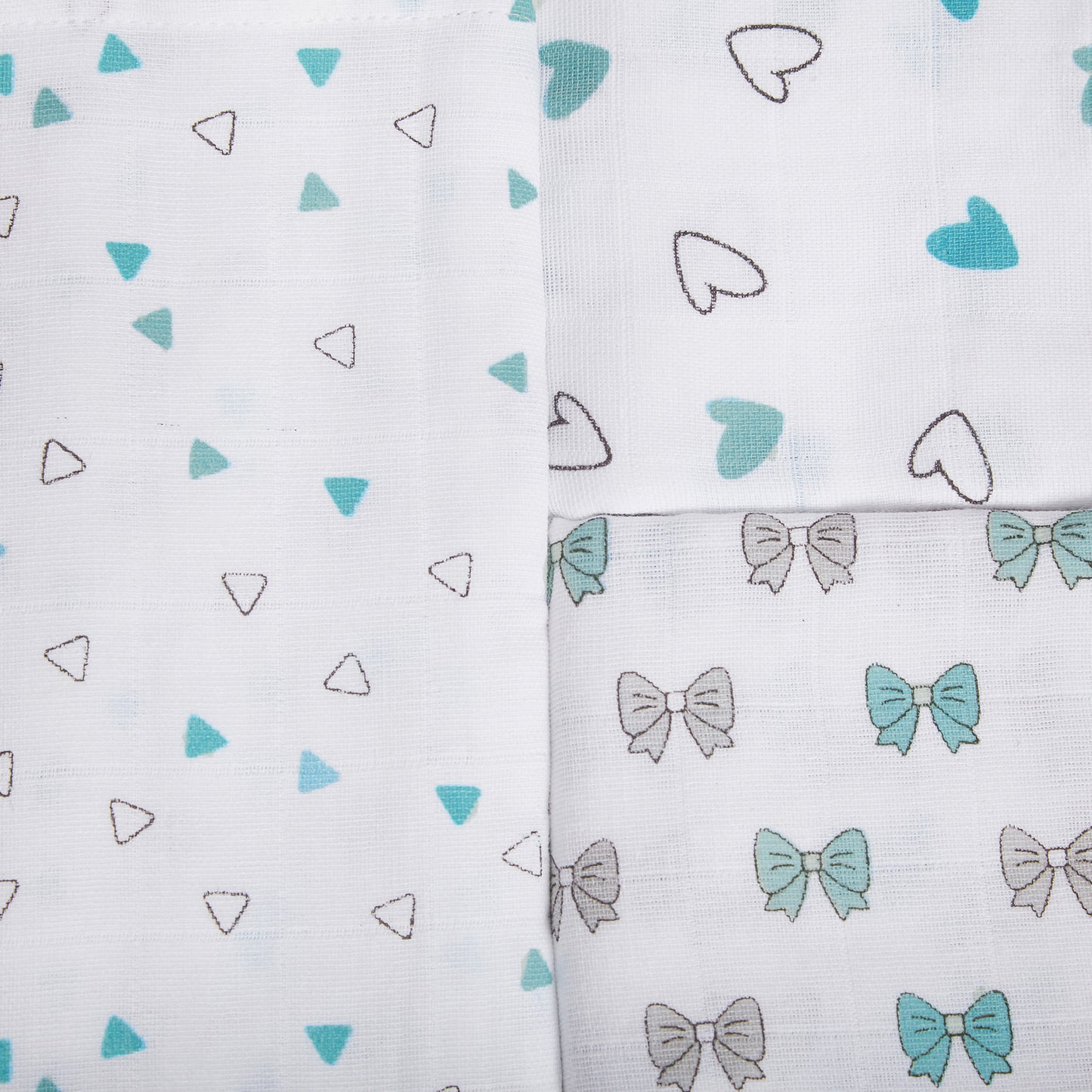 Blue 3 design Swaddles 3 Pcs