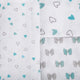 Blue 3 design Swaddles 3 Pcs
