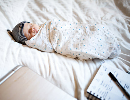Blue 3 design Swaddles 3 Pcs