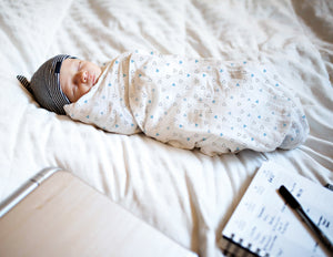 Blue 3 design Swaddles 3 Pcs