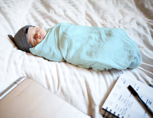 Solid Set- Blue, Grey And Yellow Design Swaddles 3 Pcs