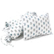 Blue Bow Bolster  Pillow Set 1 Pcs