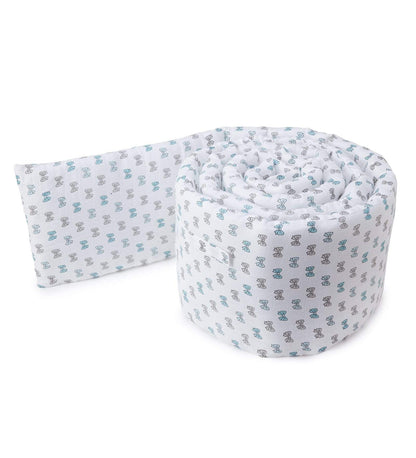 Blue Bow Cot Bumper