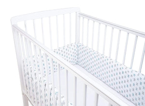 Blue Bow Cot Bumper