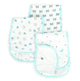 Blue Burp Cloth 3 Pcs