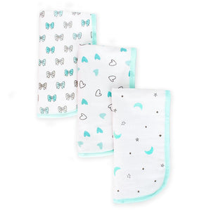 Blue Burp Cloth 3 Pcs