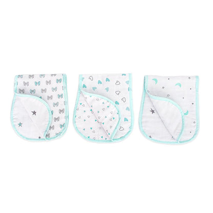 Blue Burp Cloth 3 Pcs