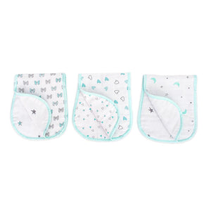 Blue Burp Cloth 3 Pcs