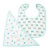 Blue Heart Feeding Bibs 2 Pcs
