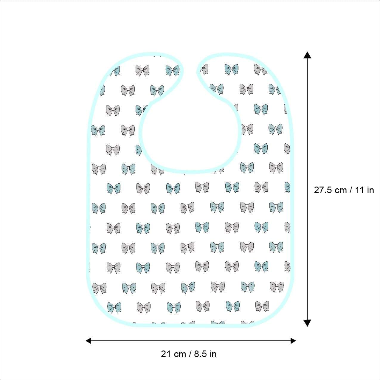 Blue Heart Feeding Bibs 2 Pcs