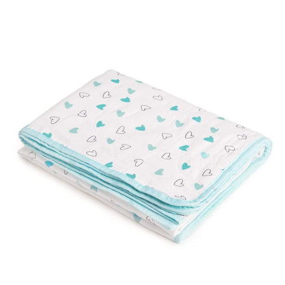 Blue Hearts Baby Blanket
